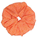 Oversized scrunchie, orange, floral, named for Olympian Ashleigh Nelson