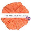 Oversized scrunchie, orange, floral, named for Olympian Ashleigh Nelson