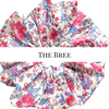 Oversized scrunchie in blue, red and white handmade by MAVEN FARGO