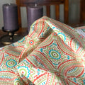 Handmade cushion - colourful Mayan style design cushion - 