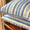 Handmade cushion - blue and white ombre stripe cushion - 