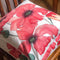 Handmade cushion - artistic large red poppies cushion - 