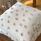 Handmade cushion - grey linen pom poms cushion - 