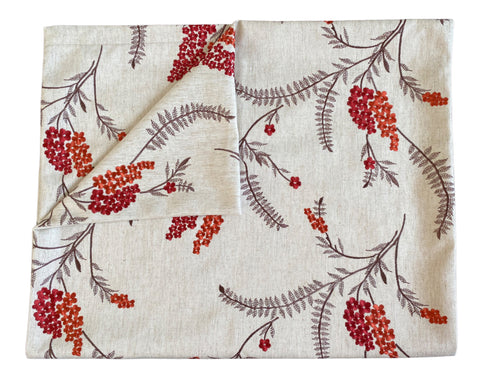 Upholstery Pillowcase™️ - Cream & Rust Embroidered