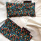 Cotton Weighted Eye Pillow / Yoga Eye Pillow, "Noir Meadow"