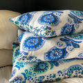Handmade cushion - Blue & White Hand-Blocked