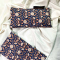 Liberty of London Cotton Weighted Eye Pillow / Yoga Eye Pillow, "Rose Gold Blue"